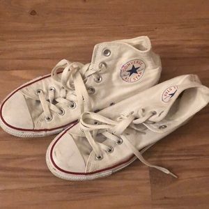 White Hightop Converse